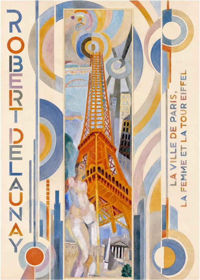 Robert Delaunay La Ville De Paris, La Femme Et La Tour Eiffel No1 - Juliste