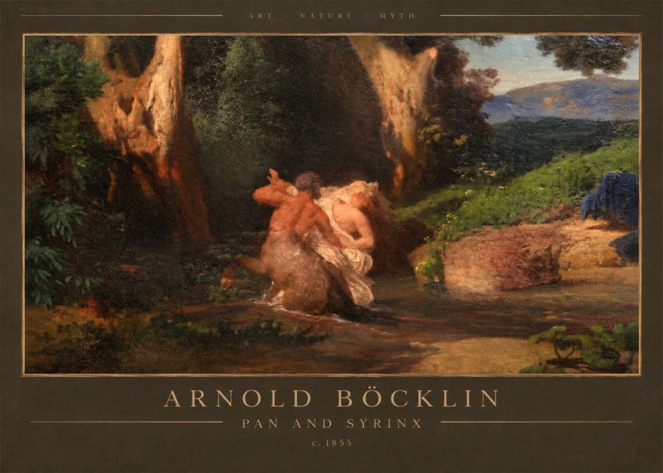 Arnold Böcklin Pan and Syrinx No2 - Juliste