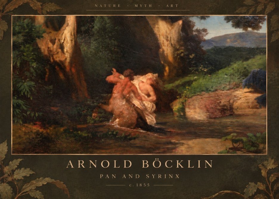 Arnold Böcklin Pan and Syrinx No6 - Juliste