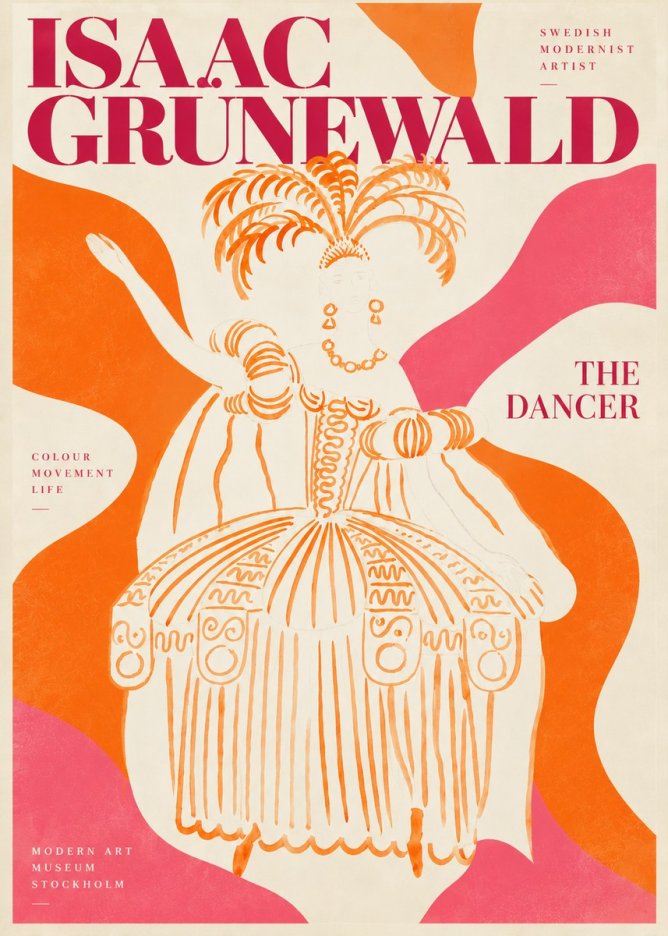 Isaac Grünewald The Dancer II No3 - Juliste