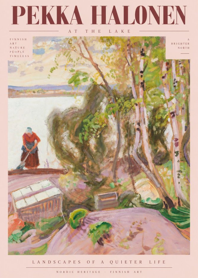 Pekka Halonen At the Lake No5 - Juliste