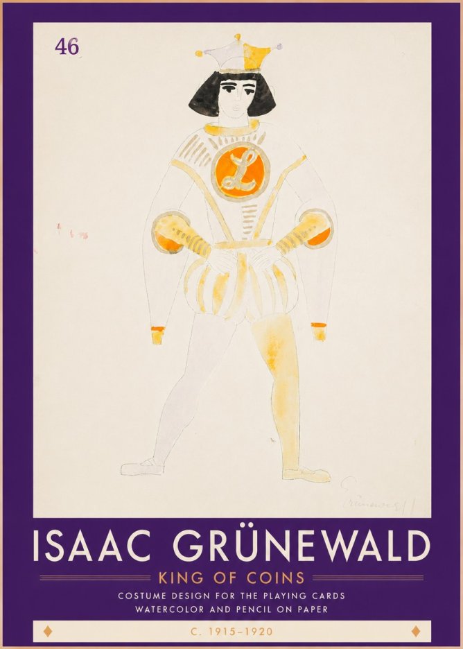 Isaac Grünewald King of Coins No3 - Juliste