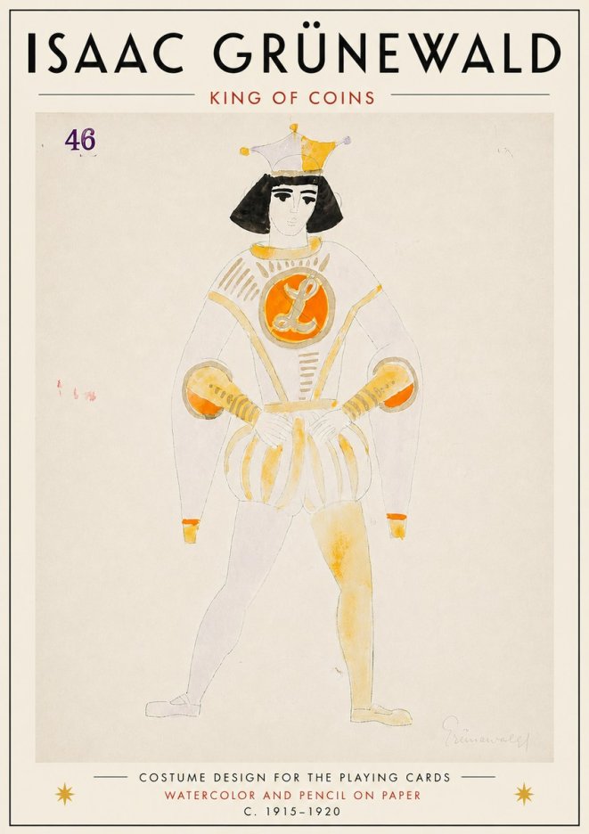 Isaac Grünewald King of Coins No6 - Juliste