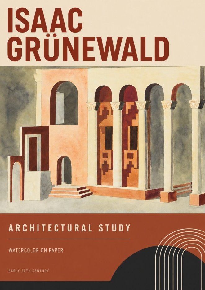 Isaac Grünewald Architectural Study II No2 - Juliste