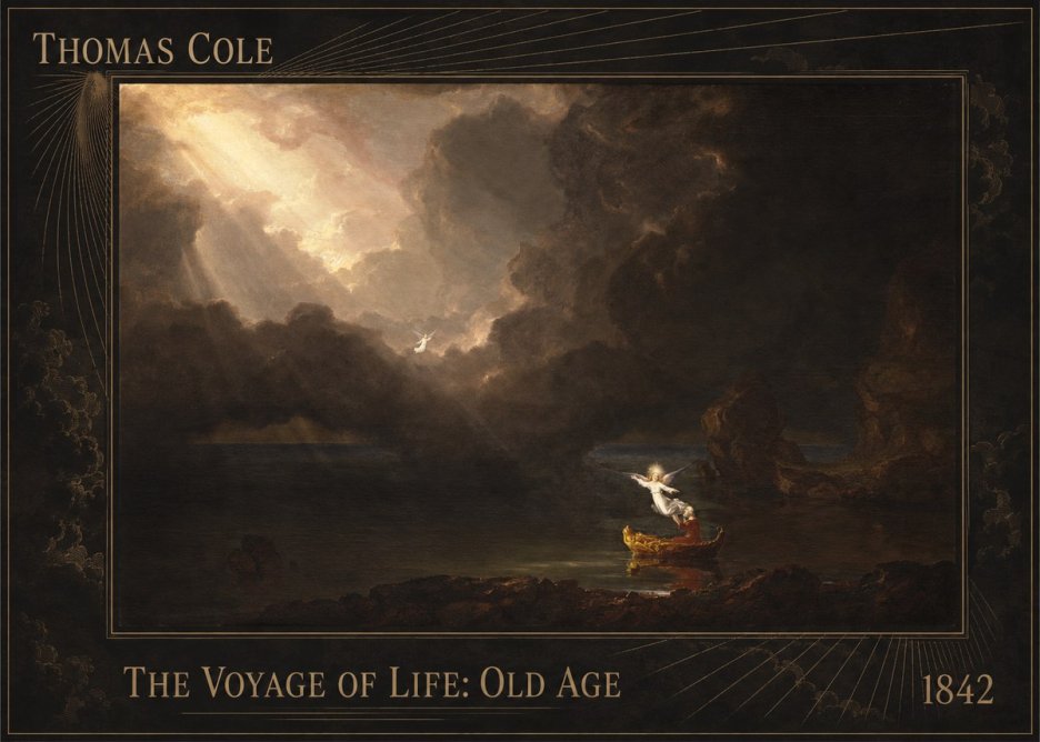Thomas Cole The Voyage of Life: Old Age IV No2 - Juliste