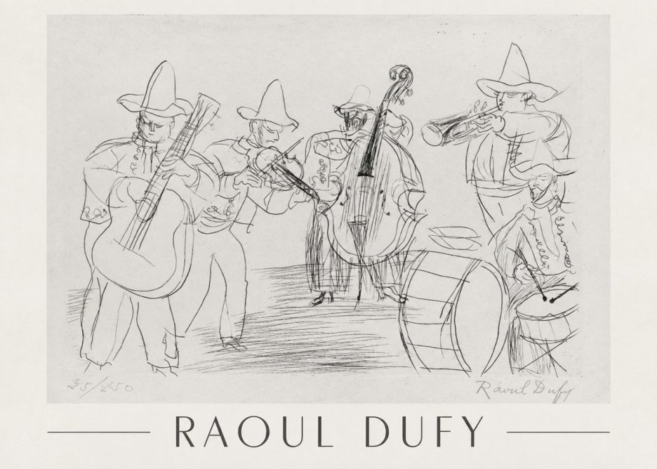 Raoul Dufy Musicians No1 - Juliste