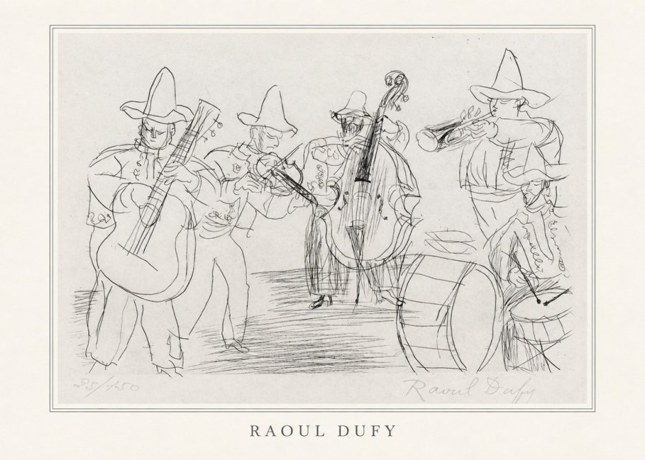 Raoul Dufy Musicians No4 - Juliste