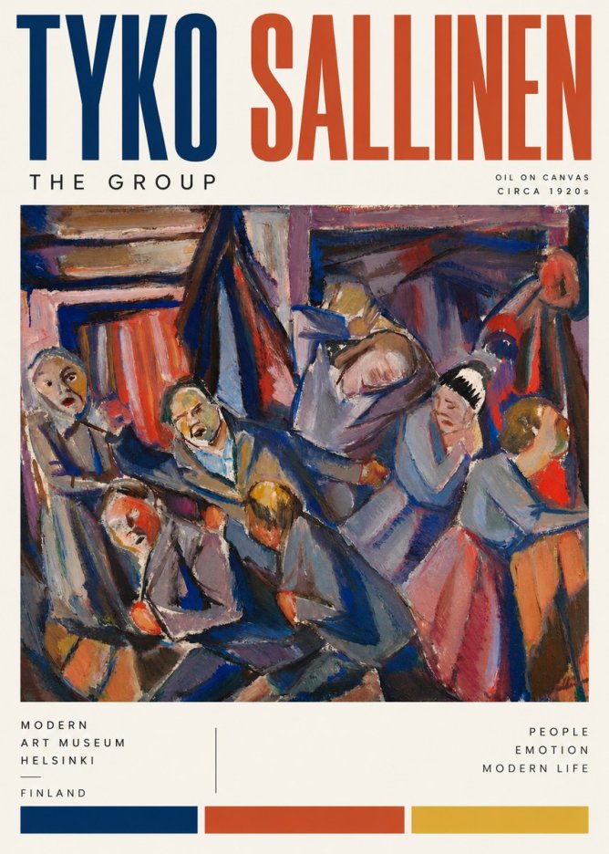 Tyko Sallinen The Group No4 - Juliste