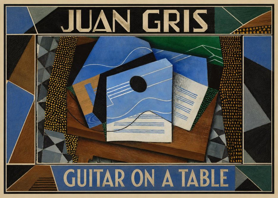 Juan Gris Guitar on a Table No4 - Juliste