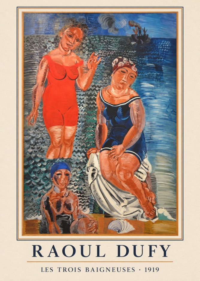 Raoul Dufy Les Trois Baigneuses No3 - Juliste