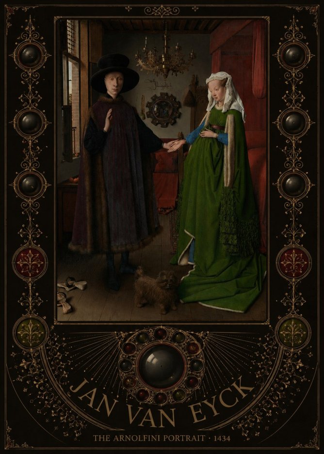 Jan van Eyck The Arnolfini Portrait VII No4 - Juliste