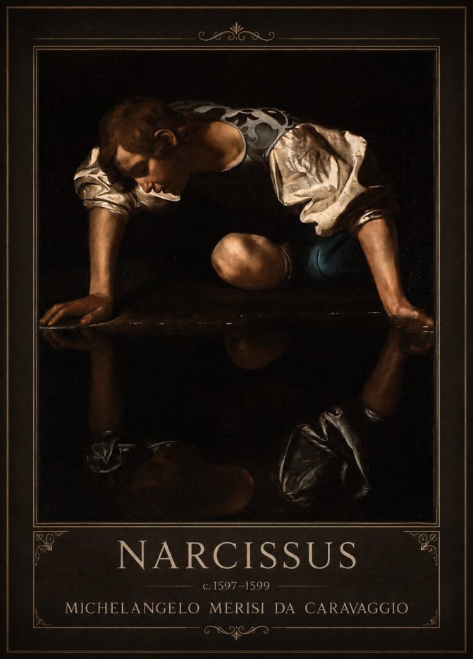 Michelangelo Merisi da Caravaggio Narcissus II No1 - Juliste