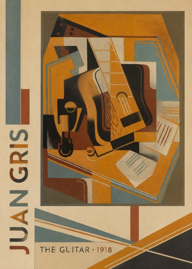 Juan Gris The Guitar No2 - Juliste