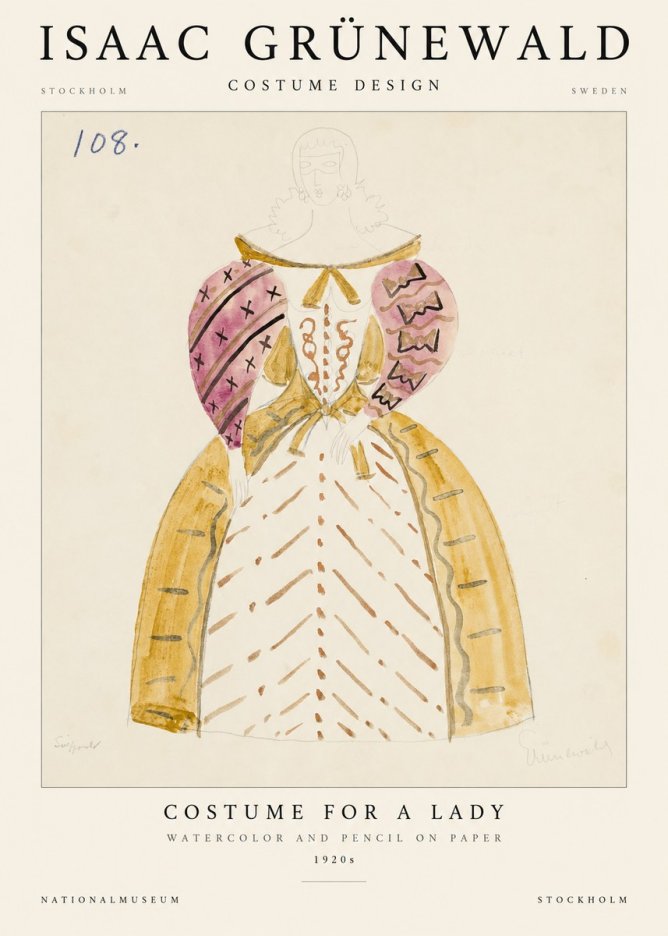 Isaac Grünewald Costume Design XII No2 - Juliste