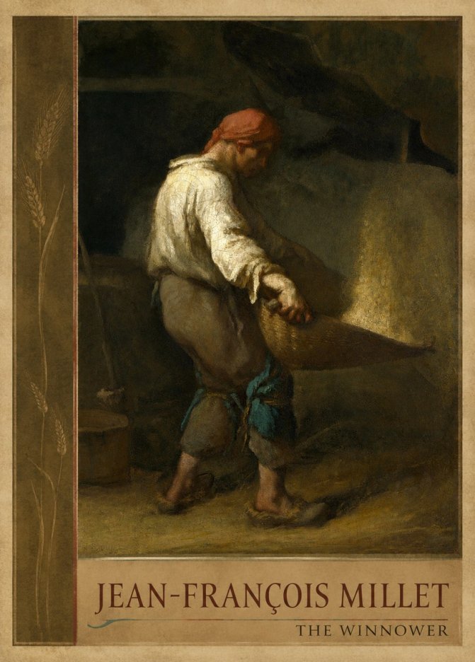 Jean-François Millet The Winnower No2 - Juliste