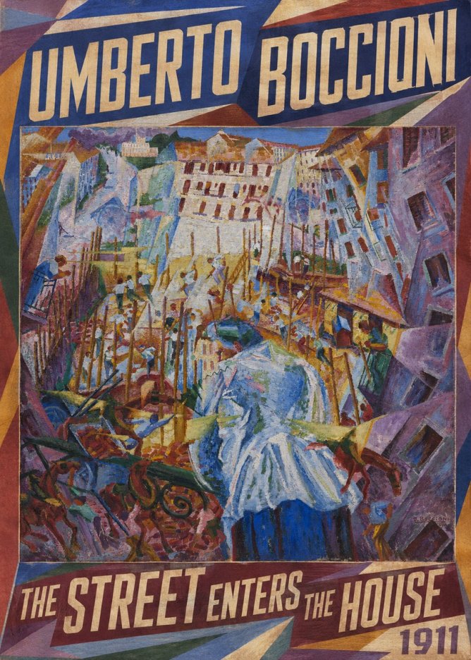 Umberto Boccioni The Street Enters the House No1 - Juliste