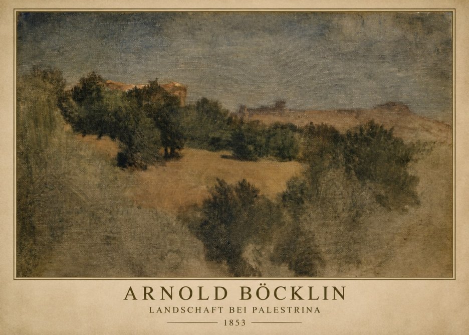 Arnold Böcklin Landschaft Bei Palestrina No1 - Juliste