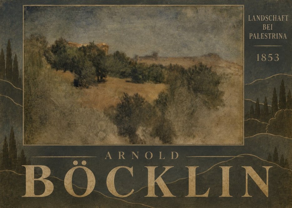 Arnold Böcklin Landschaft Bei Palestrina No6 - Juliste
