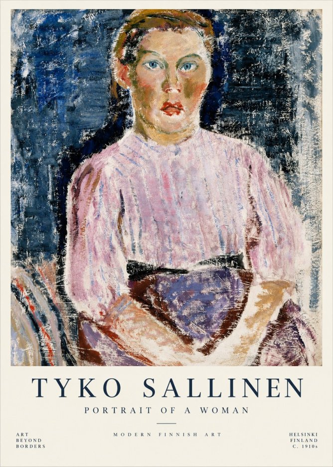 Tyko Sallinen Portrait of a Woman II No1 - Juliste