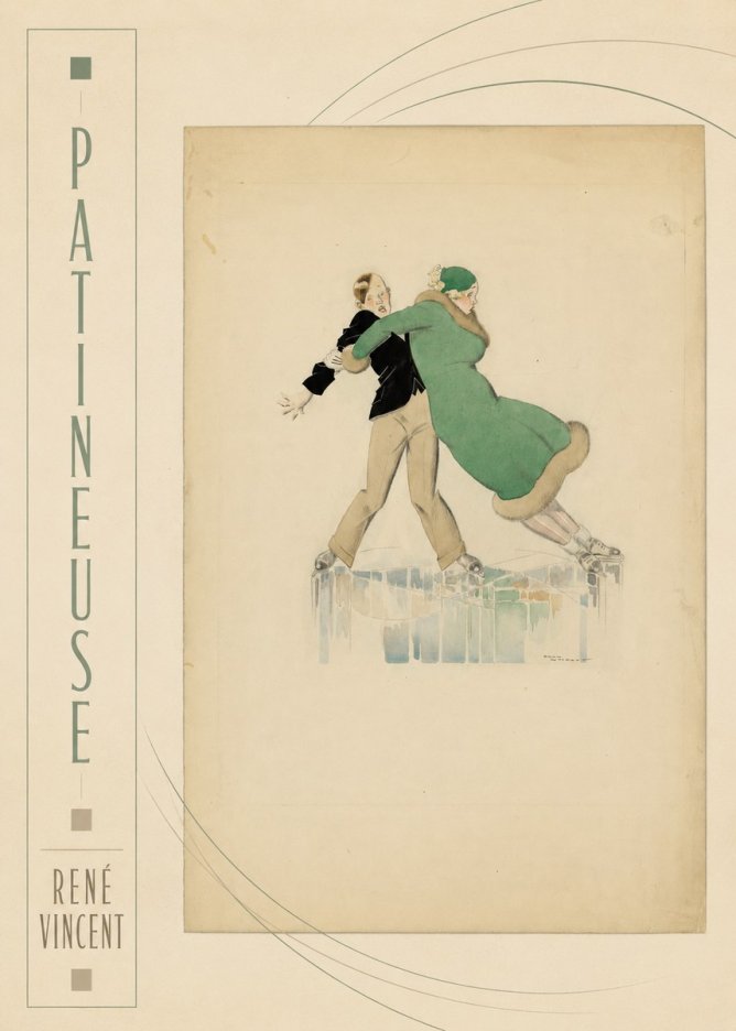 René Vincent Patineuse No2 - Juliste
