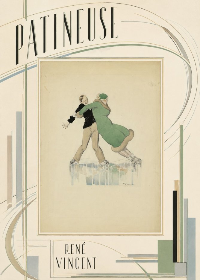 René Vincent Patineuse No3 - Juliste