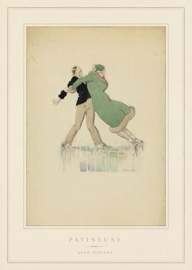 René Vincent Patineuse No4 - Juliste