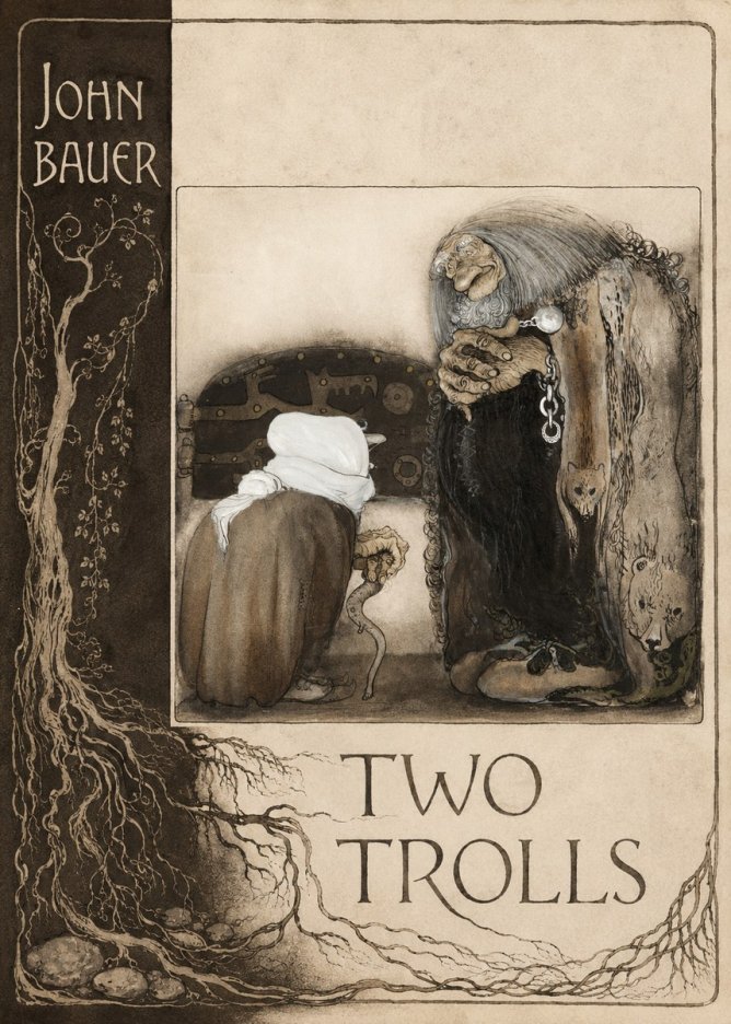 John Bauer Two Trolls No2 - Juliste