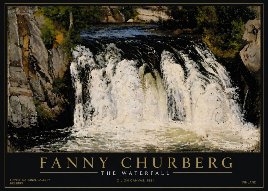 Fanny Churberg The Waterfall No6 - Juliste
