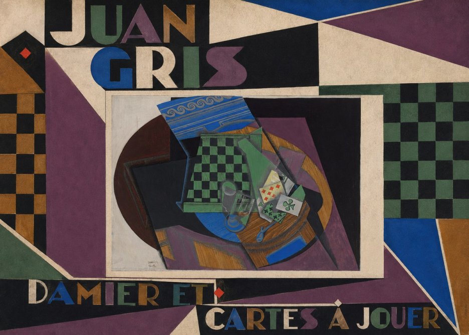Juan Gris Damier Et Cartes À Jouer No4 - Juliste