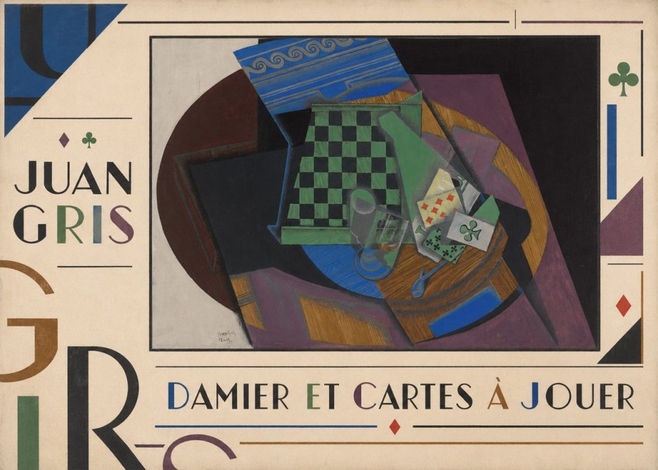Juan Gris Damier Et Cartes À Jouer No5 - Juliste