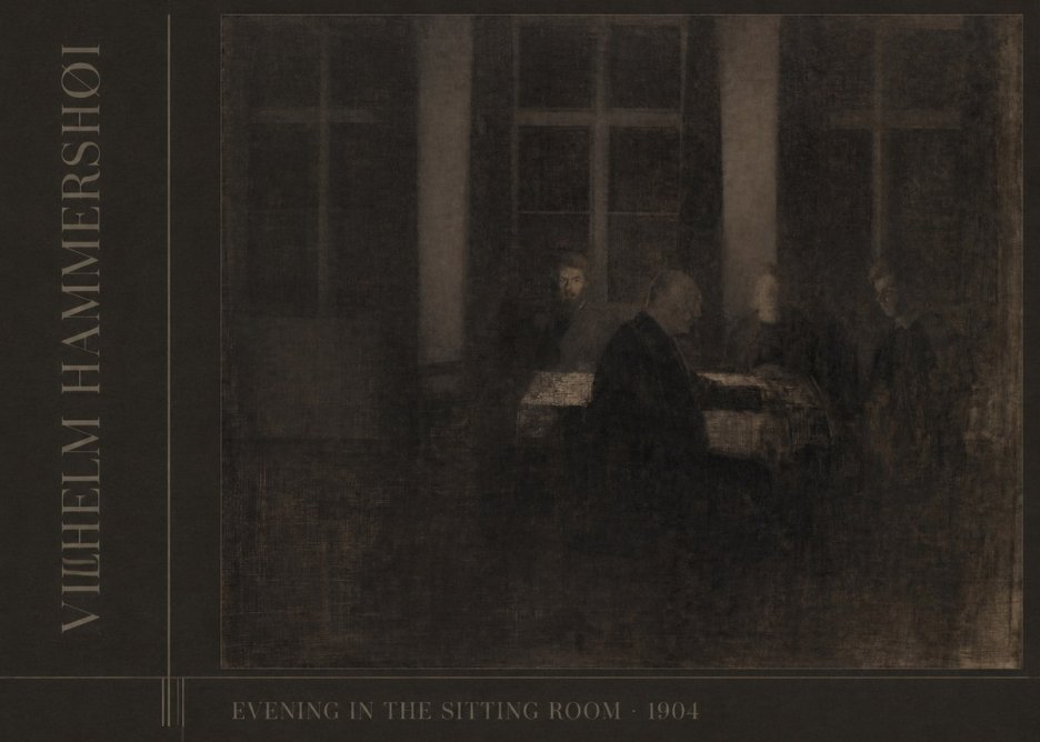 Vilhelm Hammershøi Evening in the Sitting Room No2 - Juliste