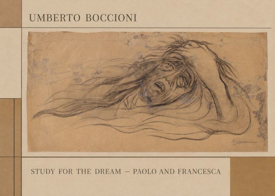 Umberto Boccioni Study for the Dream — Paolo and Francesca No3 - Juliste