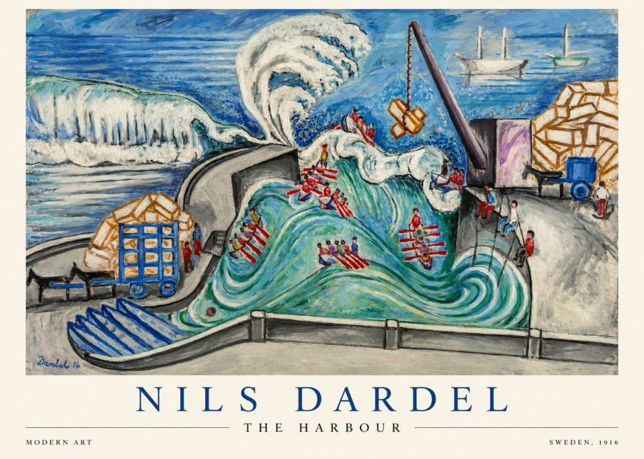 Nils Dardel The Harbour No1 - Juliste