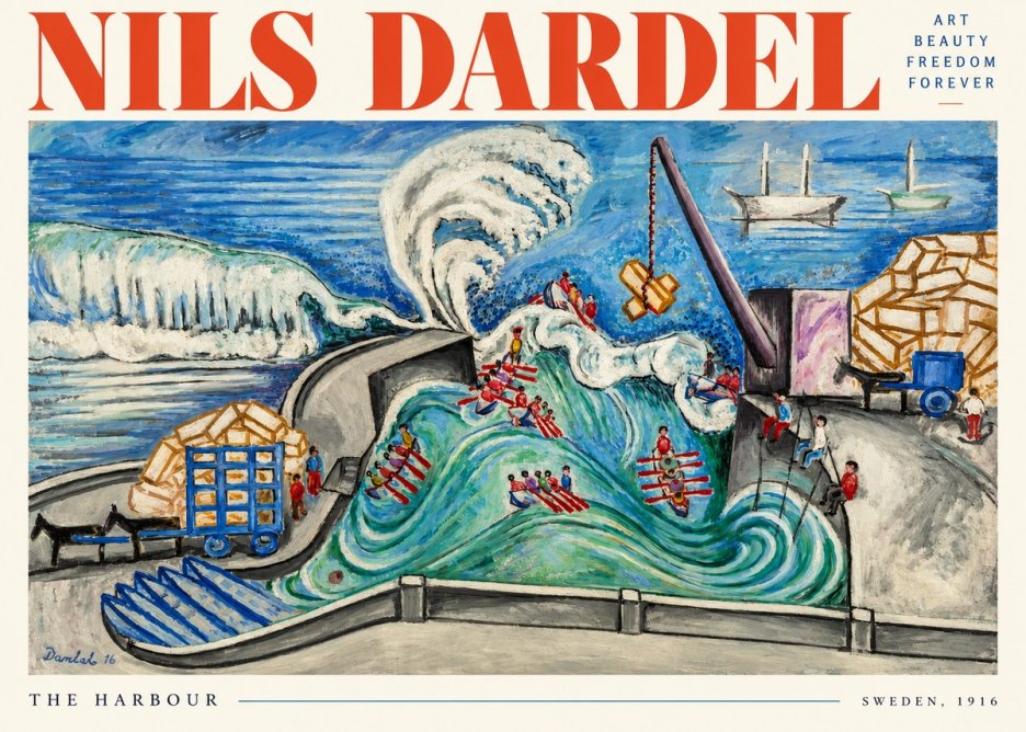 Nils Dardel The Harbour No2 - Juliste