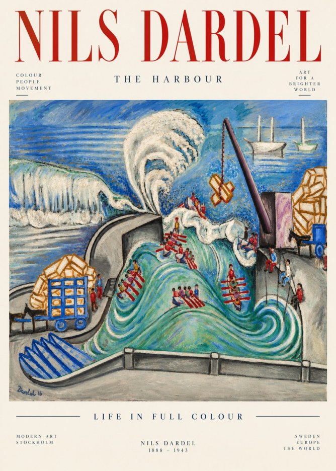 Nils Dardel The Harbour No5 - Juliste