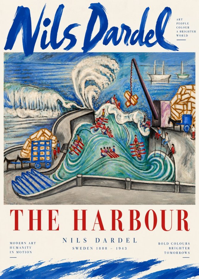 Nils Dardel The Harbour No6 - Juliste