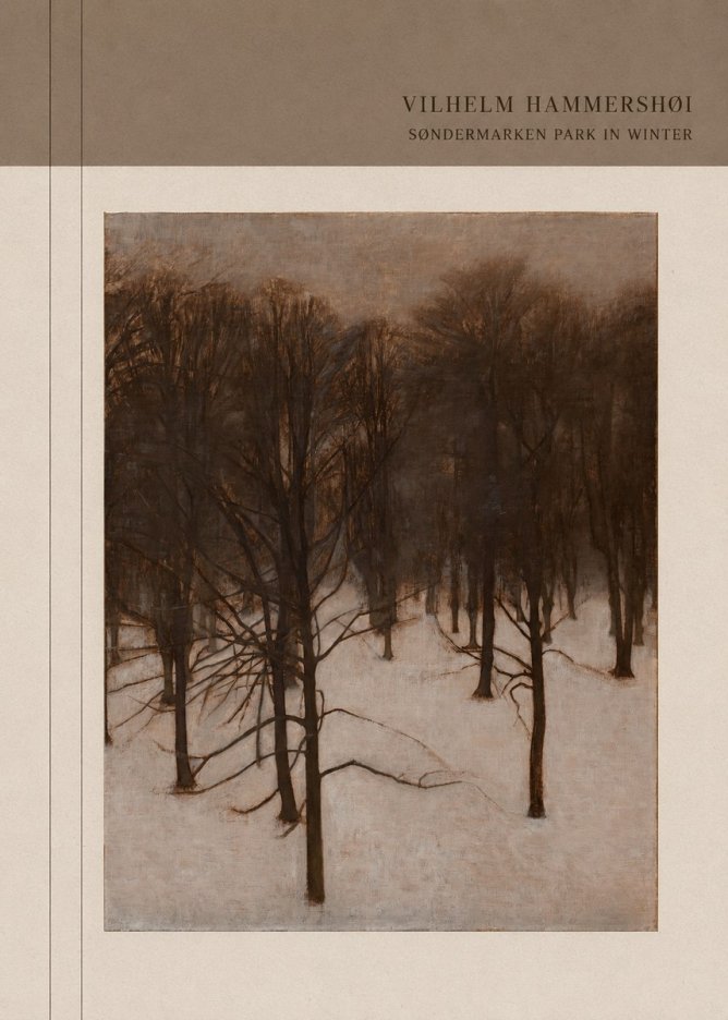 Vilhelm Hammershøi Søndermarken Park in Winter No3 - Juliste