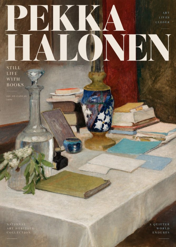 Pekka Halonen Still Life with Books No2 - Juliste