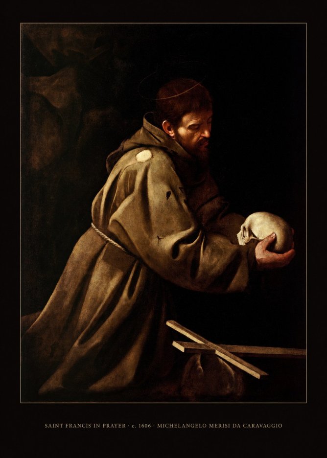 Michelangelo Merisi da Caravaggio Saint Francis in Prayer II No5 - Juliste
