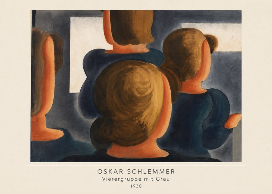 Oskar Schlemmer Vierergruppe Mit Grau No4 - Juliste