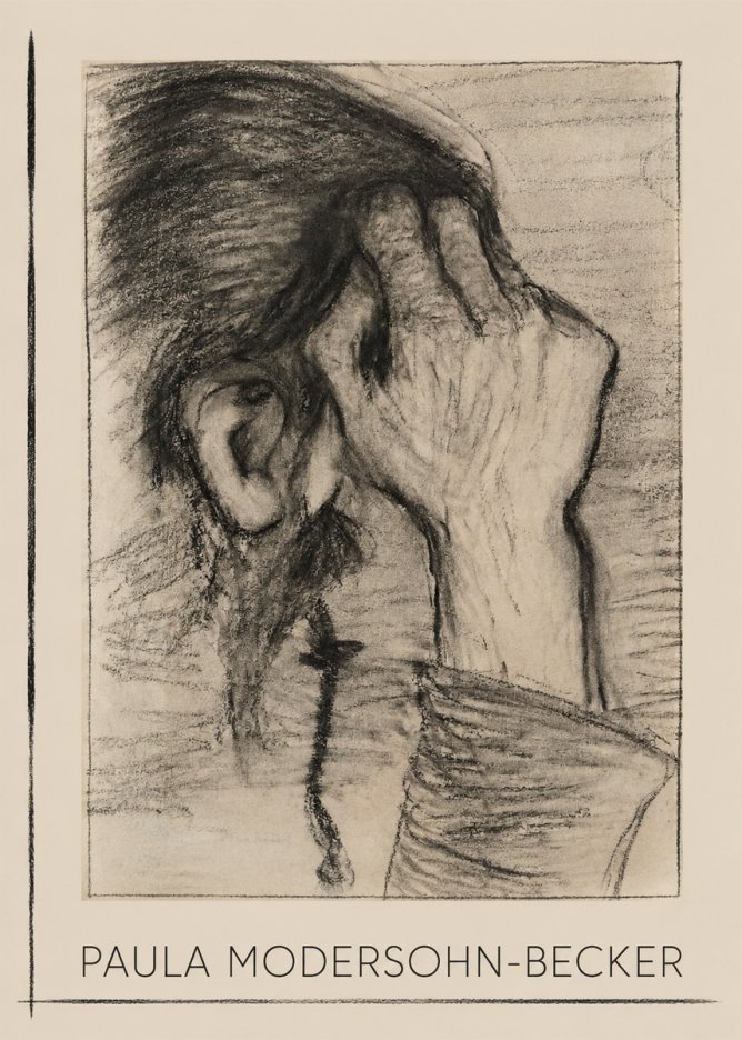 Paula Modersohn-Becker Head of a Girl with Rosary No1 - Juliste