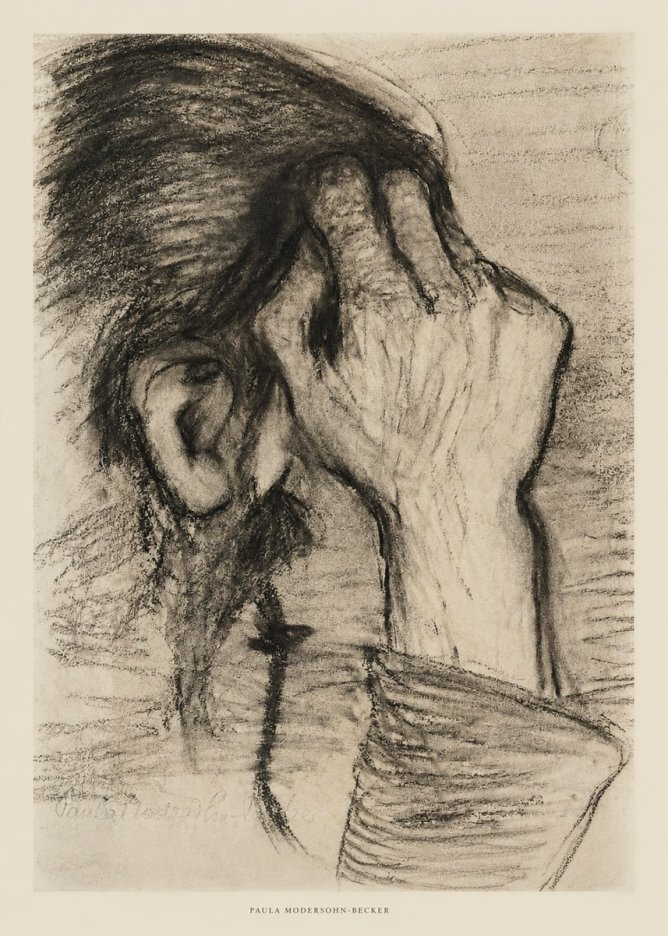 Paula Modersohn-Becker Head of a Girl with Rosary No5 - Juliste