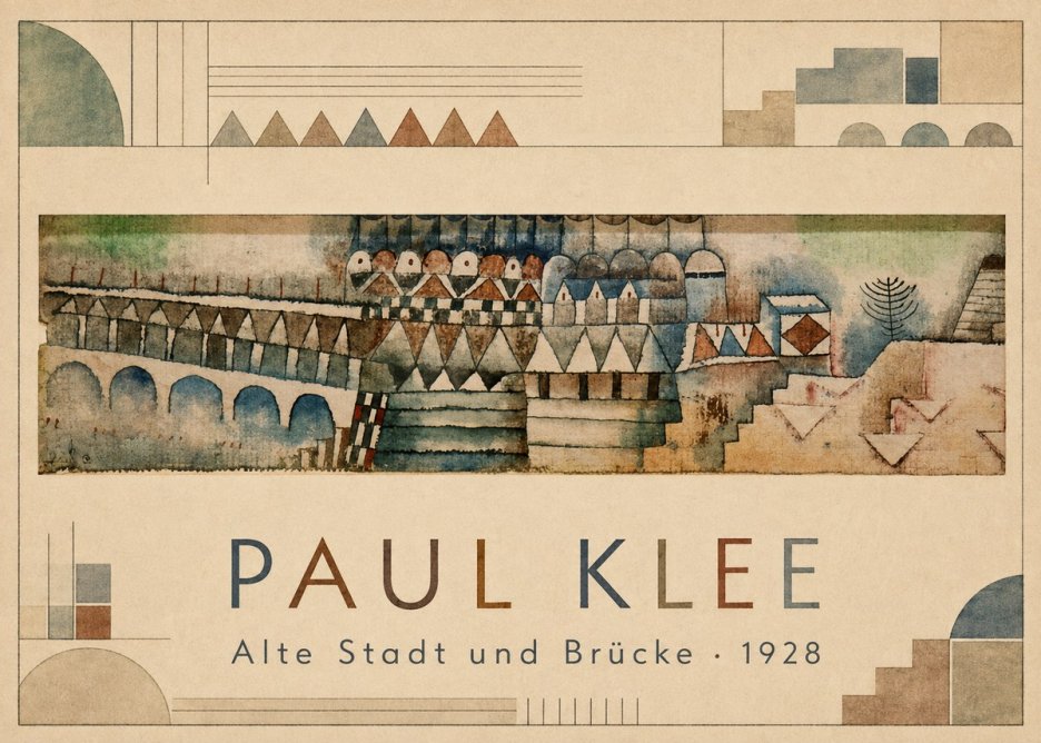 Paul Klee Alte Stadt Und Brücke No1 - Juliste