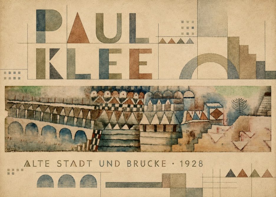 Paul Klee Alte Stadt Und Brücke No5 - Juliste