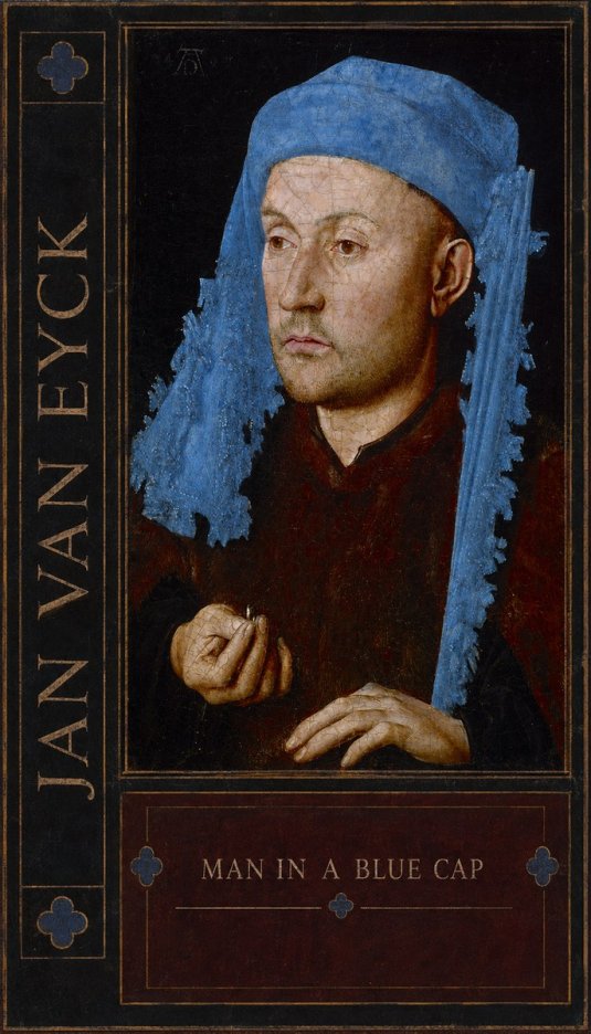 Jan van Eyck Man in a Blue Cap I No4 - Juliste