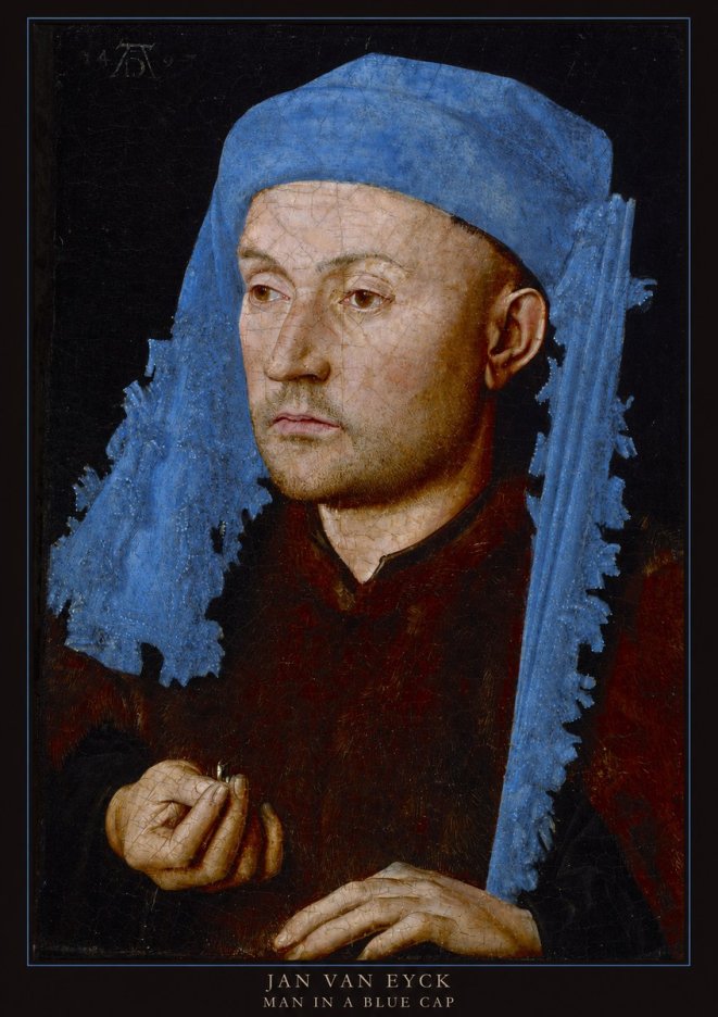 Jan van Eyck Man in a Blue Cap I No5 - Juliste