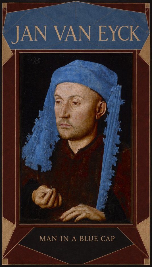 Jan van Eyck Man in a Blue Cap I No6 - Juliste