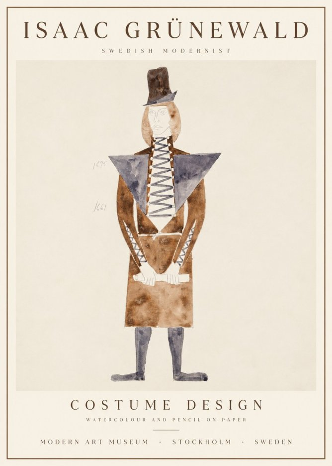 Isaac Grünewald Costume Design XIII No4 - Juliste