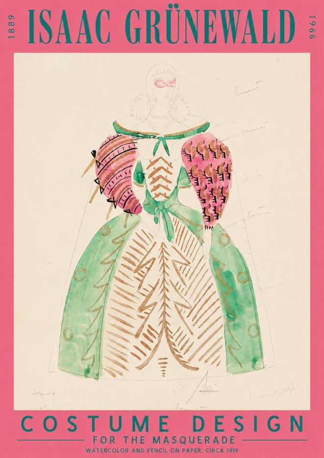 Isaac Grünewald Costume Design for the Masquerade No2 - Juliste