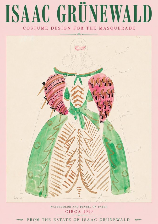 Isaac Grünewald Costume Design for the Masquerade No4 - Juliste